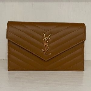 YSL Saint Laurent Envelope Chain Wallet